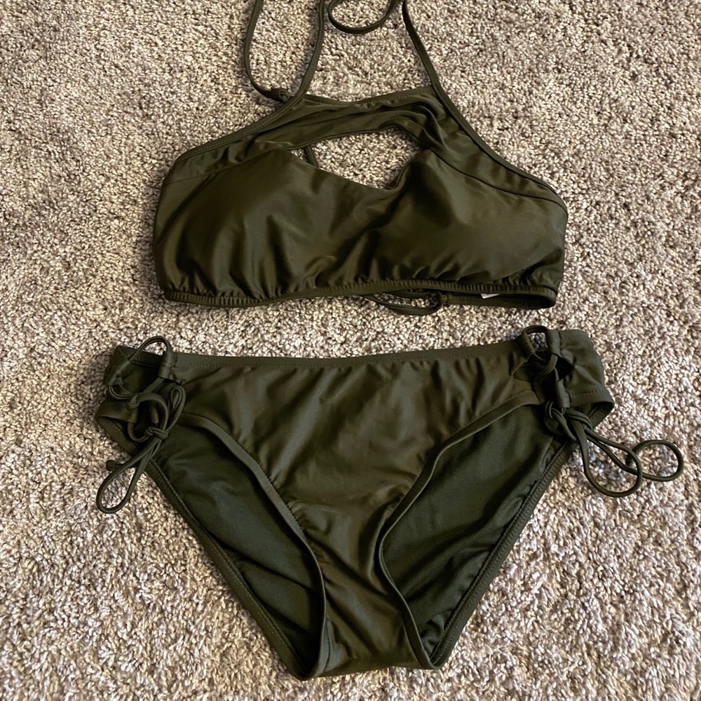 Olive Cutout Bikini